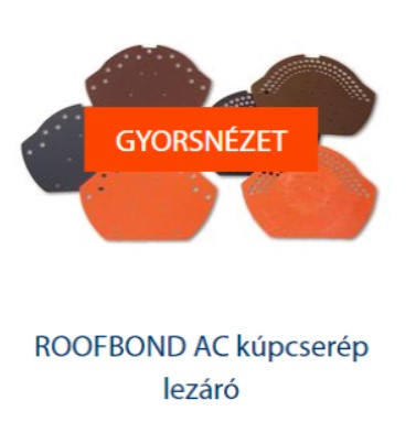 ROOFBOND AC kúpcserép lezáró